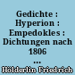 Gedichte : Hyperion : Empedokles : Dichtungen nach 1806 : Inhaltsverzeichnis
