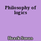 Philosophy of logics