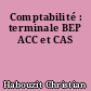 Comptabilité : terminale BEP ACC et CAS