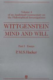 Wittgenstein mind and will : Part 1 : Essays