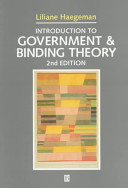 Introduction to government and binding theory