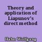 Theory and application of Liapunov's direct method