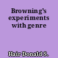 Browning's experiments with genre