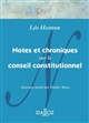 Notes et chroniques sur le Conseil constitutionnel : (1959-1969)