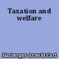 Taxation and welfare