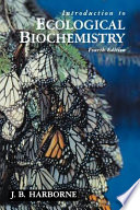 Introduction to ecological biochemistry
