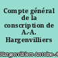 Compte général de la conscription de A.-A. Hargenvilliers