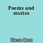 Poems and stories
