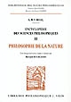 Encyclopédie des sciences philosophiques : II : Philosophie de la nature