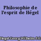 Philosophie de l'esprit de Hégel