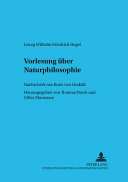Vorlesung über Naturphilosophie Berlin 1821/22