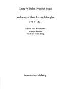 Vorlesungen über Rechtsphilosophie : 1818-1831