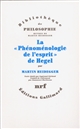 La "Phénoménologie de l'esprit" de Hegel