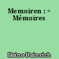 Memoiren : = Mémoires