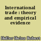 International trade : theory and empirical evidence