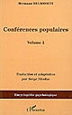 Conférences populaires : Volume I