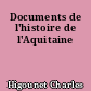 Documents de l'histoire de l'Aquitaine