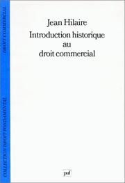 Introduction historique au droit commercial