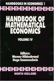 Handbook of mathematical economics : 4