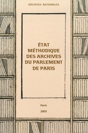 État méthodique des archives du Parlement de Paris