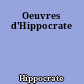 Oeuvres d'Hippocrate