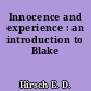 Innocence and experience : an introduction to Blake