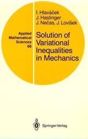Solution of variational inequa-lities in mechanics