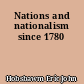 Nations and nationalism since 1780