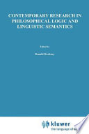 Contemporary research in philosophical logic and linguistic semantics : proceedings of a conference held at the University of Western Ontario, London, Canada