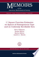Lp-square function estimates on spaces of homogeneous type and on uniformly rectifiable sets