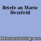 Briefe an Marie Herzfeld