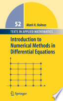 Introduction to numerical methods in differential equations