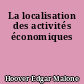 La localisation des activités économiques