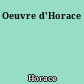 Oeuvre d'Horace