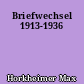 Briefwechsel 1913-1936