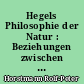 Hegels Philosophie der Natur : Beziehungen zwischen empirischer und spekulativer Naturerkenntnis : [congrès,Amersfoort, 1985]