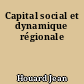 Capital social et dynamique régionale