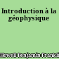 Introduction à la géophysique