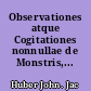 Observationes atque Cogitationes nonnullae de Monstris,...
