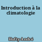 Introduction à la climatologie