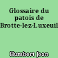 Glossaire du patois de Brotte-lez-Luxeuil