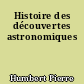 Histoire des découvertes astronomiques