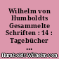 Wilhelm von Humboldts Gesammelte Schriften : 14 : Tagebücher I. 1788-1798