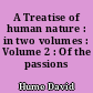 A Treatise of human nature : in two volumes : Volume 2 : Of the passions
