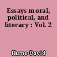 Essays moral, political, and literary : Vol. 2