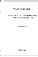 Einleitung in die Philosophie (1919-1920)