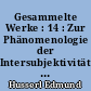 Gesammelte Werke : 14 : Zur Phänomenologie der Intersubjektivität : 2 : 1921-1928