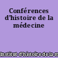 Conférences d'histoire de la médecine