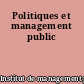 Politiques et management public