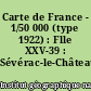 Carte de France - 1/50 000 (type 1922) : Flle XXV-39 : Sévérac-le-Château